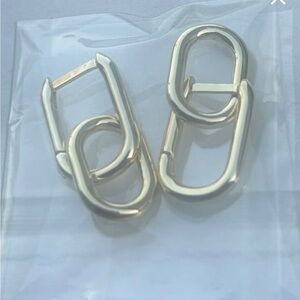 Anthropologie gold link earrings